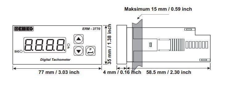 Emko ERM-3770 Dijital Takometre