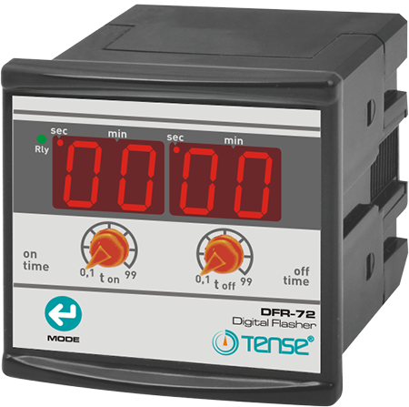 TENSE DFR-72 2×2 Led Display Ekranlı Analog Ayarlı Dijital Flaşör Rölesi